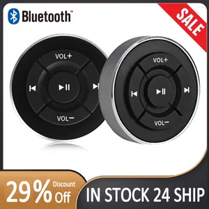 Afstandsbedieningen Draadloze Bluetooth Media Button Controller Auto Motor Fiets Stuurwiel MP3 Muziek Spelen Voor IOS Android Telefoon Tablet