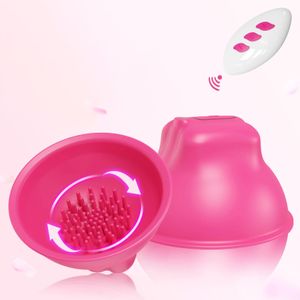 Vibrador de succión del pezón de control remoto para mujeres chupar el masajeador de mama Masabrager Vacú estimulación de los juguetes sexuales para adultos 240403