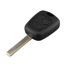 Slotenmakers levert externe sleutel ongesneden auto sleutel mes fob case vervanging shell dekking voor Citroen C1 C4 Peugeot 307 407