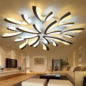 Led-plafondlampen met afstandsbediening Moderne lamp plafondlampen Home Light acryl aluminium behuizing lichtarmatuur voor 8-35 vierkante meter278E