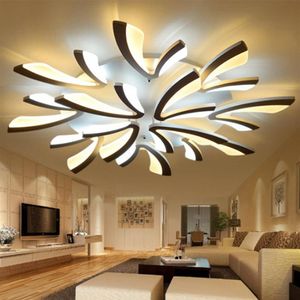 Plafonniers LED à distance lampe moderne plafonniers maison lumière acrylique corps en aluminium luminaire pour 8-35 mètres carrés 298p