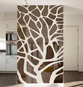 Pegatizas de pared de espejo 3D extraíbles decoración de la sala de estar del dormitorio del árbol decoración de la pared de la pared pegatinas acrílicas pasta de espejo 28382918