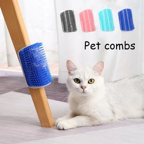 Cepillo de plástico extraíble para mascotas, peine para rascar las esquinas del gato, herramienta de masaje para el cabello para perros, mascotas, aseo, limpieza, rascador, suministro