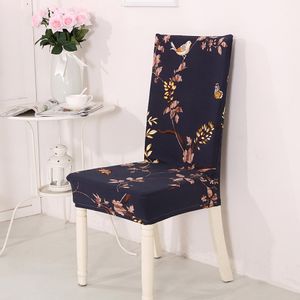 Impression amovible Spandex Stretch Couvre de chaise élastique Appliquer au restaurant Banquet de mariage Hôtel Hotel Dining Chair 274C