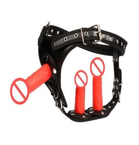 Afneembare riem op dildo Lesbisch seksspeeltje Drie dildo met strap-ons harnas Strapon Penis strapon Anale plug vibrator voor koppel7282885