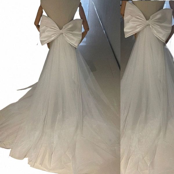 Dragage en tulle en satin amovible pour le mariage nœuds de mariée nœuds de fête de bal avec le train de jupe en tulle j6v6 #