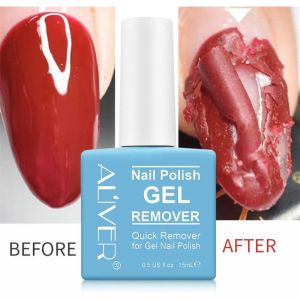 Remover 1 botella 15/50ml mágico removedor rápido esmalte de uñas limpia uv. Remoje de desgraso para la capa de manicura, la eliminación del arte de la uña semipermaneta