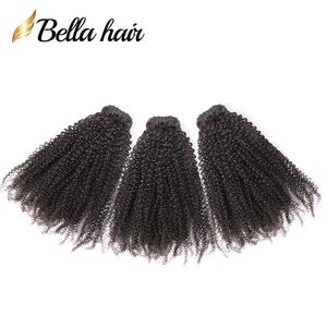 BellaHair cheveux brésiliens 9A Afro crépus bouclés 10-24 pouces faisceaux indiens malaisiens cambodgiens péruviens vierges tissent