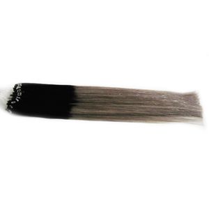 Remy Ombre Boucle Droite Micro Anneau Extensions de Cheveux Humains Faisceaux Pointe Cheveux 10 