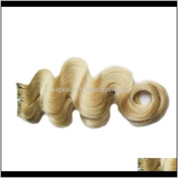 Extensions humaines Remy Pu Tape 613 blond blanchi brésilien 1426 pouces 1Jpd7 Extension Otjup