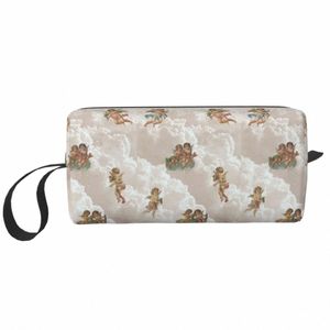 Renaissance Aesthet Angel Patroon Reizen Cosmetische Tas voor Vrouwen Esthetische Toilettas Make-up Organisator Dame Schoonheid Opslag Dopp Kit 96j0 #