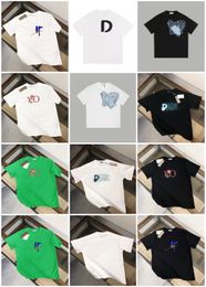 Lettres imprimées pour hommes de mode T-shirt mode mâle à manches courtes t-shirts en coton 383451 White / Black / Green Taille M-3XL 418154