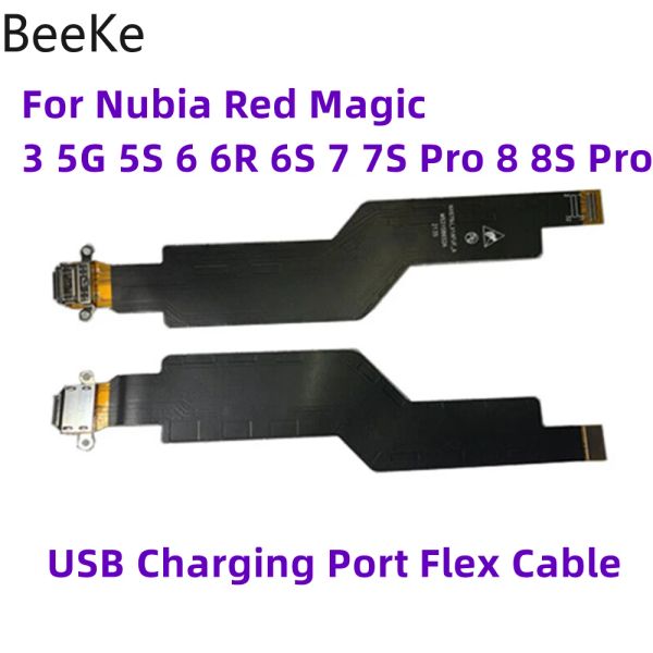 Reparación oiginal para zte nubia rojo mágico 3 5 5s 6 6s 6r 7 7s 8 8s 9 Pro más 5G Cargo de cargador de puerto de carga USB Cable flexible