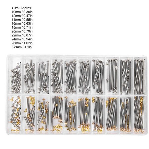 Outils de réparation Kits 200pcs / Set 1,3 mm Bargons de montre Barres à ressort de la bande de montre Pins Link en acier Tool de réparation de la montre en acier Accessoire d'outils pour les horlogers 230817