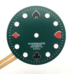 Kits d'outils de réparation 28 5mm NH35 NH36 cadran de montre Poker ormeau pour NH35A NH36A mouvement vert lumineux modifié avec S LOGO2217