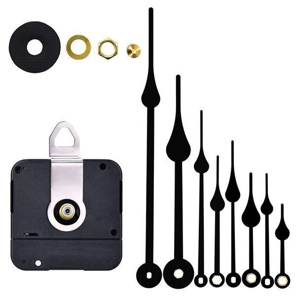 Kits de herramientas de reparación Mecanismo de movimiento de cuarzo de alto par de eje largo de 31 mm con 4 pares de manecillas Reemplazo de piezas de reloj de pared DIY Kits de reparaciónRepa