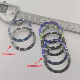 Kits d'outils de réparation 37,5 * 30,5 mm en aluminium lumineux ou en céramique Insertion de lunette de cérate des accessoires de montre PIÈCES 230817