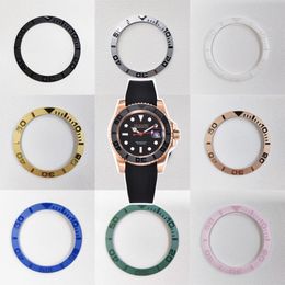 Reparatiehulpmiddelen kits 38 mm herenjacht horloges vervangen accessoires horloge gezicht keramische ring inzetstuk voor 40 mm rol case