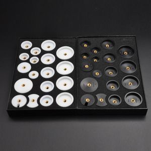 Kits d'outils de réparation robustes 18 pièces ensemble de matrices de presse de montre rond Extra-profond cristal incurvé pressant pour les horlogers2303