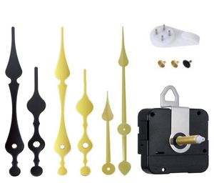 Outils de réparation kits de mouvement de quartz de quartz long mécanisme de mouvement de l'horloge avec 3 paires différentes mains de bricolage