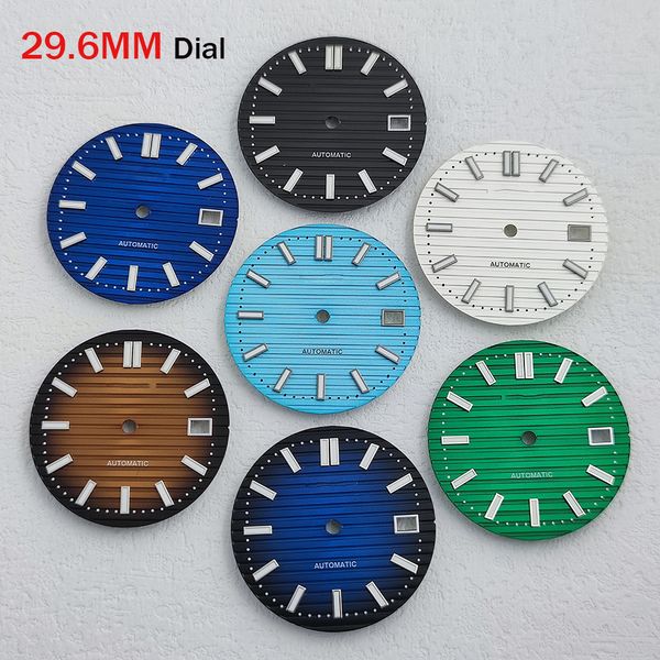 Kits d'outils de réparation NH35 Dial Mod 295mm Super Green Luminous Watch Pièces de rechange Index blancs romains Faces Fit 41mm Case 230613