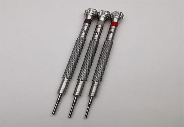 Outils de réparation Kits T Tournevis à lame de forme pour les vis de bande de montre 1 2 mm 1 4 mm 1 6 mm avec emballage de tube en PVC 23989495391