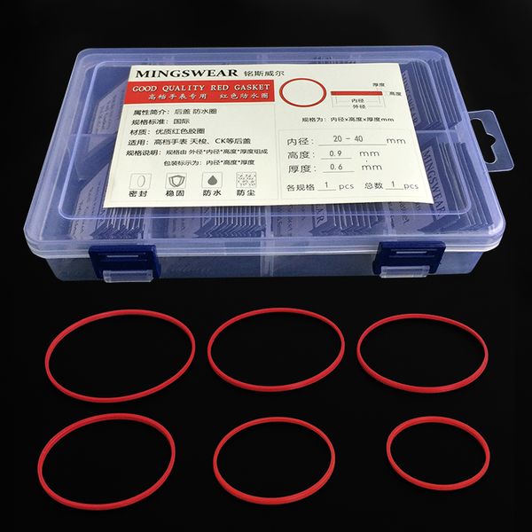 Kits de herramientas de reparación Total 49pcs Junta roja para la caja del reloj Ring O-June 0.85*0.5 0.9*0.6 Piezas para TS T41 T063 Accesorios de sustituto de OMG CK 230817