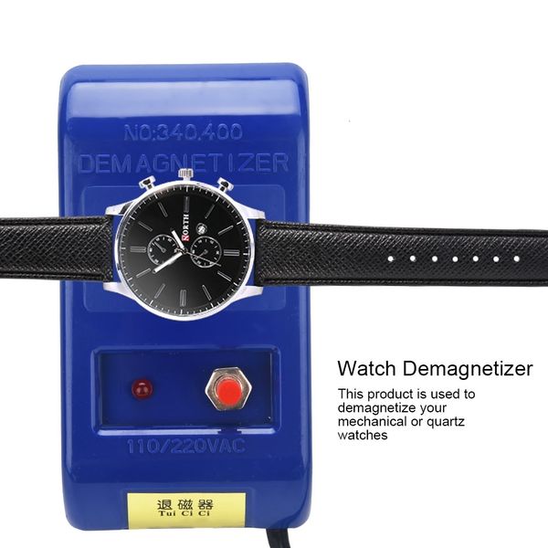 Kits d'outils de réparation montre démagnétiseur électrique mécanique montre à quartz démagnétiser le temps correceing outil de réparation de montre pour horloger EU Plug 230619
