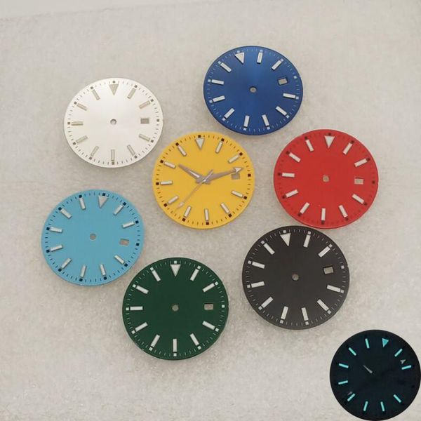 Kits de herramientas de reparación Herramienta de reloj NH35 Dial 33.5mm Estéril Negro Azul Verde Rojo Amarillo Ajuste luminoso Reparación de movimiento