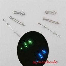 Kits d'outils de réparation montre-bracelet pièces de rechange montre mains ensemble Neddles pour NH35 NH36 mouvement automatique vert ou bleu Luminous264A