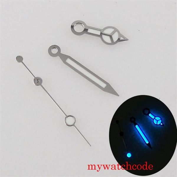 Kits d'outils de réparation, pièces de rechange pour montre-bracelet, jeu de aiguilles pour NH35 NH36, mouvement automatique, vert ou bleu Luminous250I