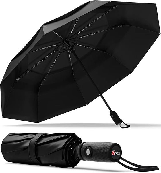 Repel Umbrella Parapluie automatique résistant au vent Petit - Mini pliant en acier compact et solide