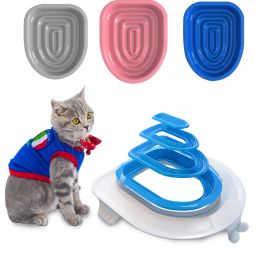 Afweermiddelen 2022 Upgrade Kattentoilettrainer Herbruikbaar Trainingstoilet voor katten Kunststof trainingsset Kattenbakmat Toilet Huisdieraccessoires