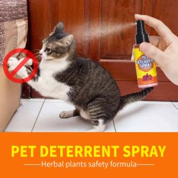 Repelentes de arañazos para gatos, spray disuasorio, ayuda para el entrenamiento de arañazos naturales, sin estimulación, fragancia de naranja, protectores de muebles para sofás