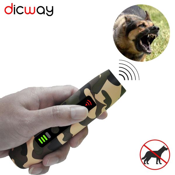 Répulsif pour chien, animal de compagnie, chat, animal puissant, ultrasonique, Anti-aboiement, dispositif d'entraînement à l'écorce, lampe de poche LED, répulsif contre les insectes, nouveau