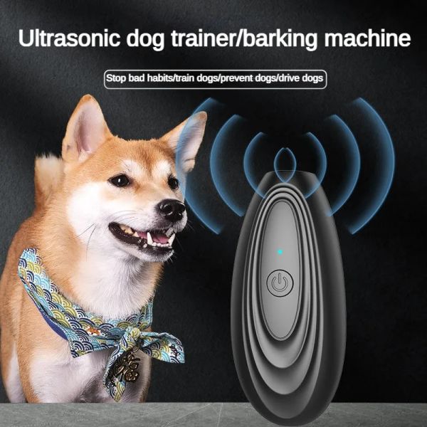 Repelentes Collar de entrenamiento eléctrico para perros Collar de corteza de perro impermeable para mascotas con control remoto Dispositivo antiladridos recargable Perros de todos los tamaños