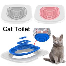 Weerwerende middelen Nieuwe verbeterde kattentoilettrainer om huisdieren naar het toilet te begeleiden door ze te doen milieuvriendelijk herbruikbaar kattentraining toilet