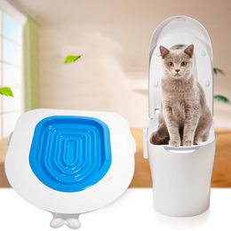 Repulsents Pet Cat Training Toilet Toilet Perte Plastic Litter Box Kit Traine Professionnel Traineur Clean chaton Cats sains Chat de chats de toilette humaine