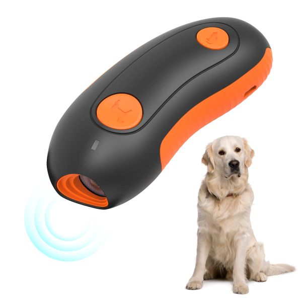 Répulsif ultrasonique pour chien, répulsif portatif pour chien, pour l'extérieur, portée efficace de 10m, dispositif de dissuasion sonique, dispositif d'entraînement aux aboiements rechargeable