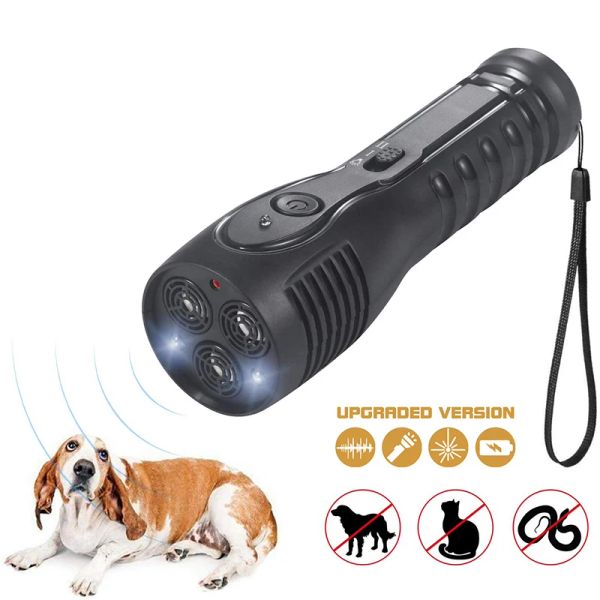 Repulsents Ultrasonic Dog Repeller USB RECHARGable Dog Repeunt Device anti-aboyer Stop Bark Defense Electric Shocker Dog Trainings 2024