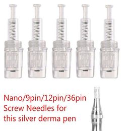 Reemplace 912243642nano NC260 Cartuchos de la aguja de micro puntas de tornillo para el rejuvenecimiento recargable Derma Pen Dr Anti Spot Skin Rejuvenor91777309