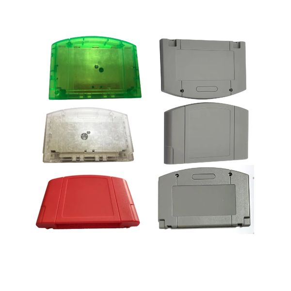 Carcasa de cartucho de repuesto para Nintend 64 N64, carcasa de carrito de repuesto transparente, carcasa de tarjeta de juego con tornillos, accesorios de pieza