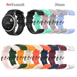 Vervangbare riemen Bands 20mm Siliconen Quick Release Watchband Strap voor Garmin Fenix ​​5s Plus 6s Pro Watch EasyFit Polsband