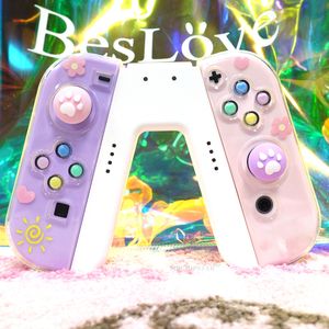 Vervangende ABXY Key Joystick Buttons Duim stick grip Cap Protive Cover voor Nintendo Switch OLED JOYCONS kleurrijke kast