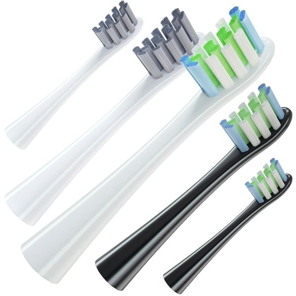Têtes de brosse à dents à nettoyage en profondeur automatique pour brosse à dents sonique électrique de remplacement pour Oclean X/X Pro Elite/One/Air/SE buses à poils souples DuPont emballage sous vide