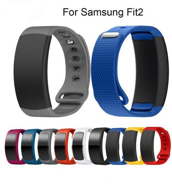 Bandes de remplacement pour Samsung Fit 2 montre intelligente bracelet en élastomère bracelet en Silicone pour Samsung Gear Fit 2 SM-R360 Fitness