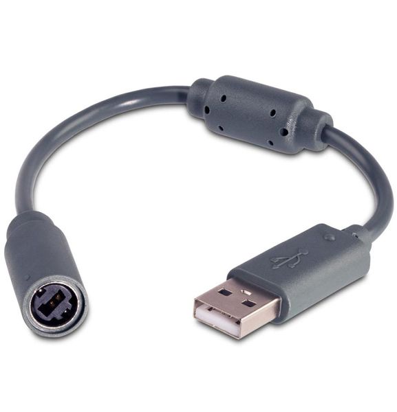 Reemplazo Dongle USB Cable de cable de ruptura Adaptador para Microsoft Xbox 360 Controladores con cable Gray 23CM7852955