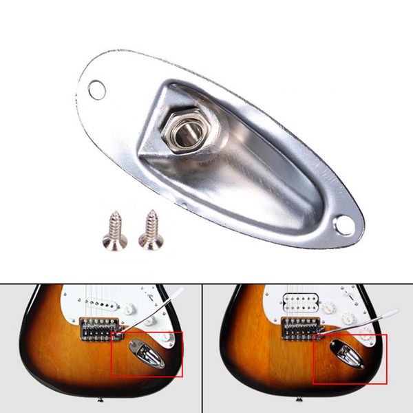 Remplacement de Strat Stratocaster Electric Guitar Jack Plate de 6,35 mm 1/4 