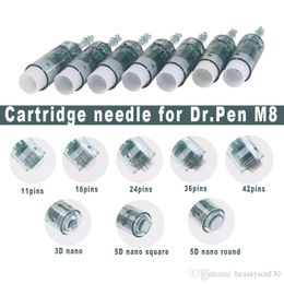 Vervanging M8 Derma Pin Nano Meso Needle Cartridge 11/16/24/36/42 Pins / 3D / 5D