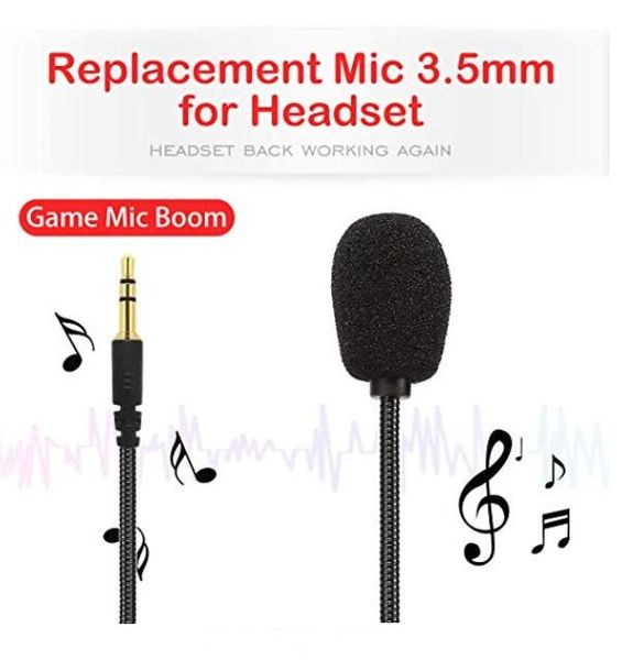 Mic remplacement de 3,5 mm pour Turtle Beach microphone pour casque jeu Mic Boom 4 Turtle Beach Ear Force XO ONE furtif 420X Recon 320 Z60 19CM